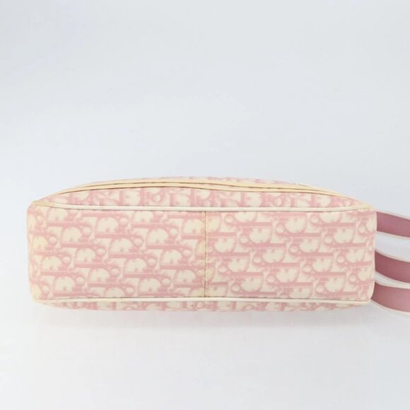 Christian Dior Trotter Canvas Shoulder Bag PVC Pink Silver Auth gh1100 - Picture 7 of 16